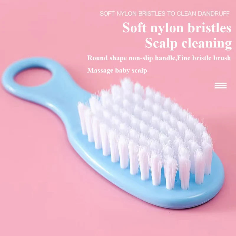 5-in-1 Baby Grooming Kit Pink/Blue Newborn Care Set with Brush, Comb & Nail Tools