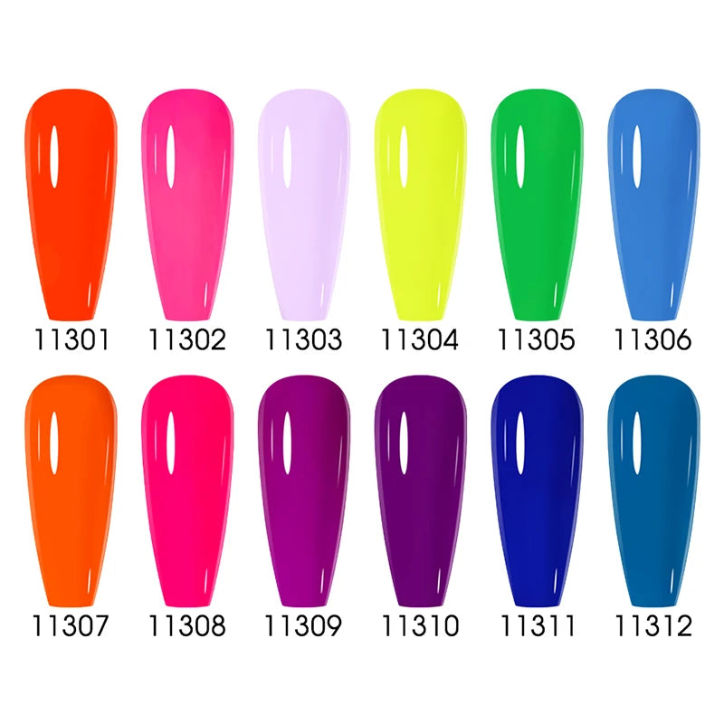 Clou Beaute Solid Gel Nail Polish Milky White Neon Green Color Gel Varnish HEMA TPO FREE Gel Polish Nail Art Semi Permanent Nail