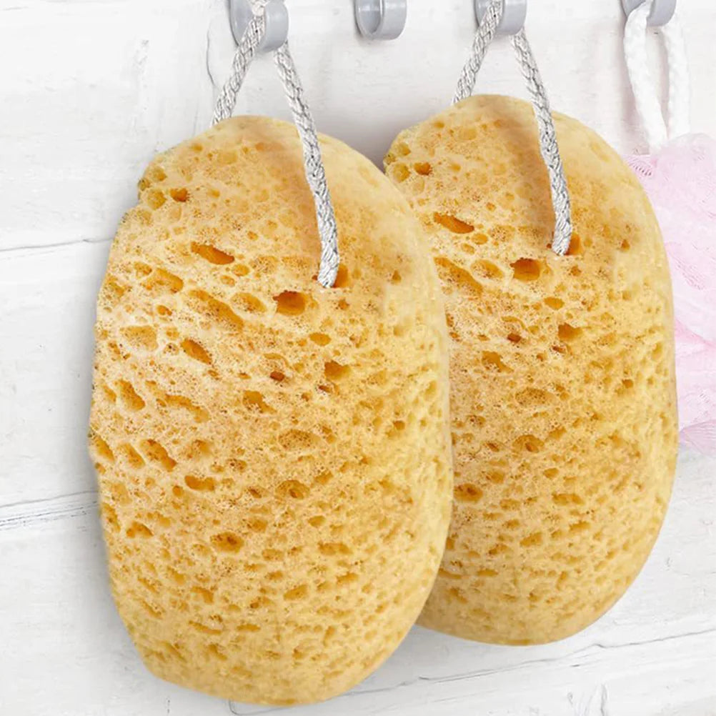 2 Pcs Soft Sponge Bathing Algae Sponge Puff Body Sponges Shower Exfoliating Scrubbers African Net Bath Brushes Loofahs For Tools