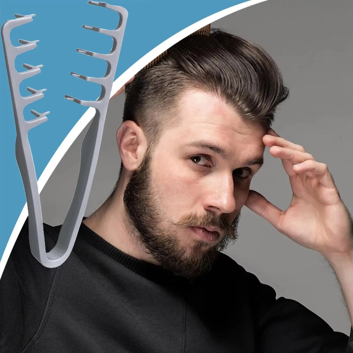 1/2/5Pcs Volumizing Wide-Tooth Hair Styling Comb Curling Tools Fluffy Texture For Men Ideal For All Hair Types Hairstyling Tools