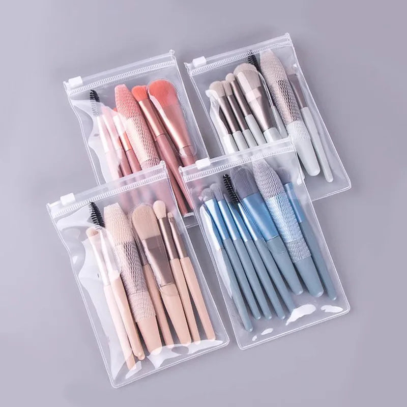 New 8Pcs Makeup Brush Set Makeup Concealer Brush Blush Loose Powder Eye Shadow Highlighter Foundation Brush Beauty Tools