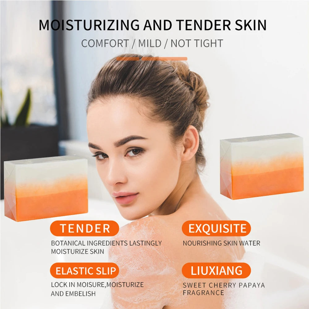 1/2/4/6Pcs 100gKojic Acid  Whitening Soap, Glutathione Skin Lightening, Anti-aging & Moisturizing Handmade Soap for Face & Body