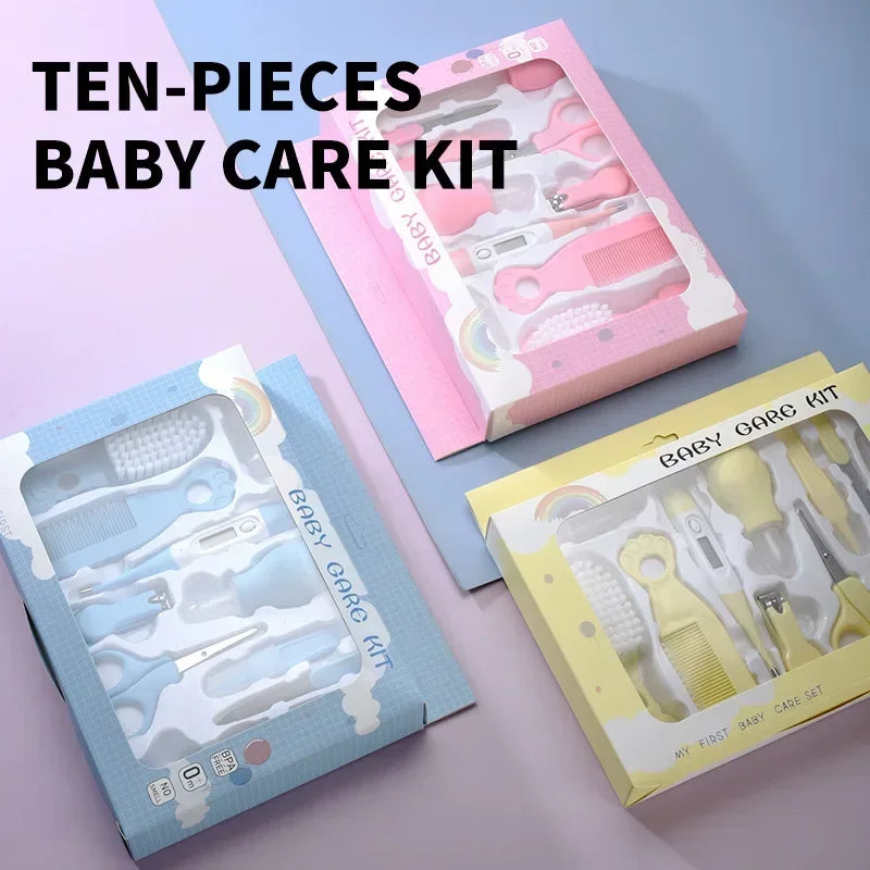 10 Piece Set Baby Brush Nasal Suction Device Set Comb Thermometer Care Set Tool Complete Accessories Material Safety