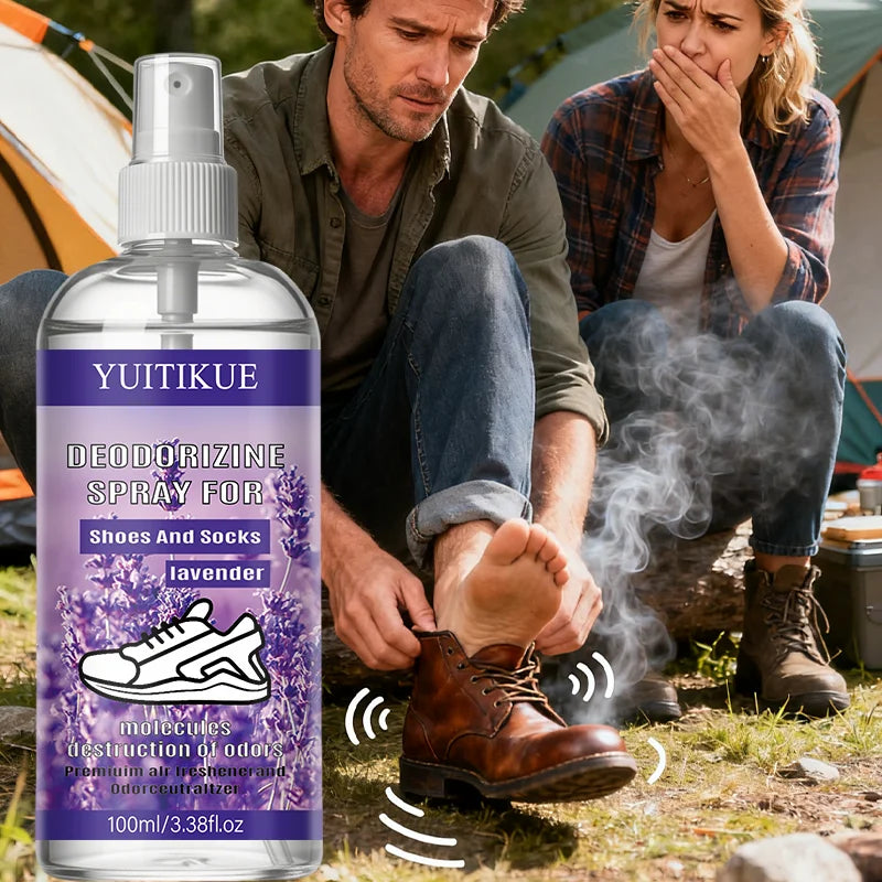 YUITIKUE Lavender Shoe & Sock Deodorizing Spray - Decompose Odor, Continuous Freshness 100ml