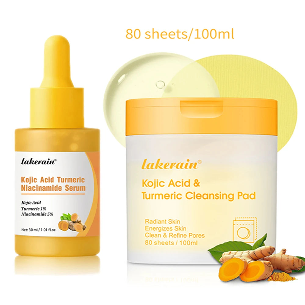 Kojic Acid Turmeric Duo for Face & body Ideal for Troubled Skin & Use After Spot Care Soothing &Calming Skincare