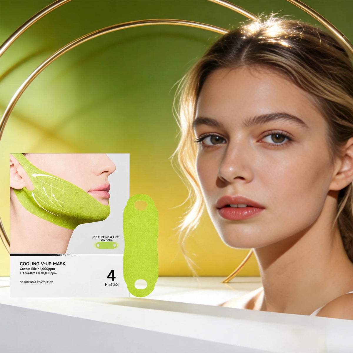 Centella Asiatica Face Lifting Mask Lift Facial Contour Tighten Skin Firm Cheek Enhance Firmness Easy Apply Face Shaping Bandage