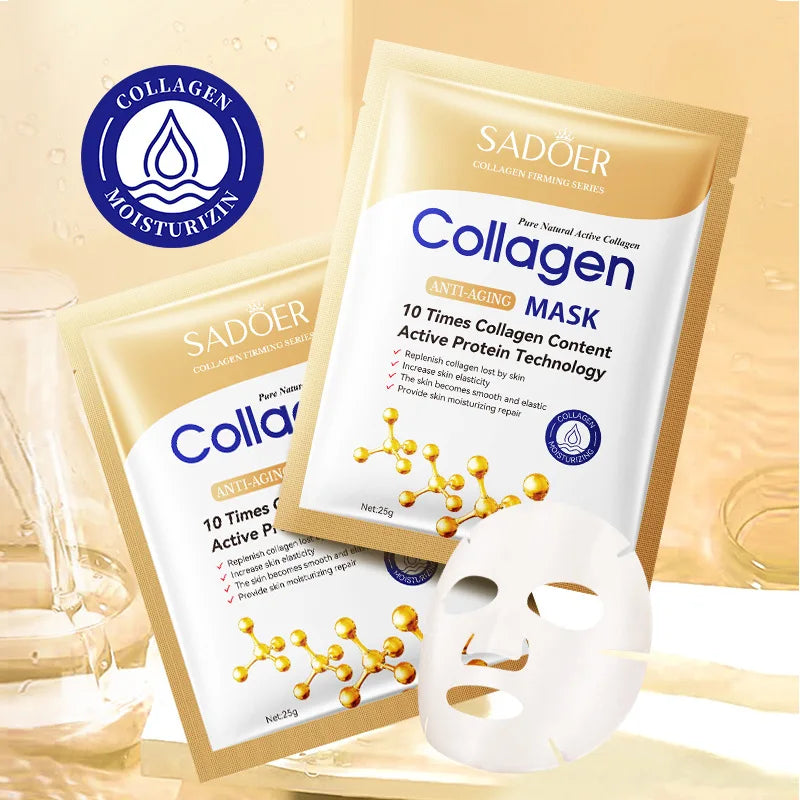 10pcs Anti-wrinkle Collagen Face Mask Moisturizing Anti-aging Wrinkle Whitenting skincare Face Sheet Mask Facial Masks Skin Care