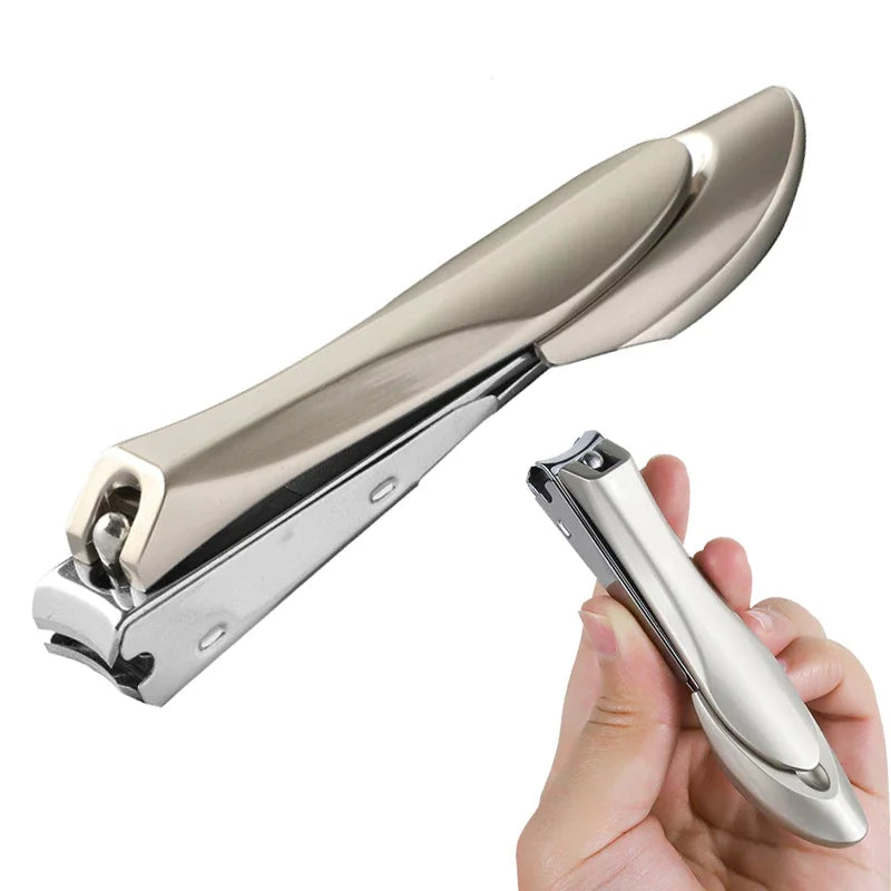 Anti Splash Nail Clippers Stainless Steel Large Sharp Fingernail Cutter Manicure Tools Bionics Design Nail Trimmer for Home Use