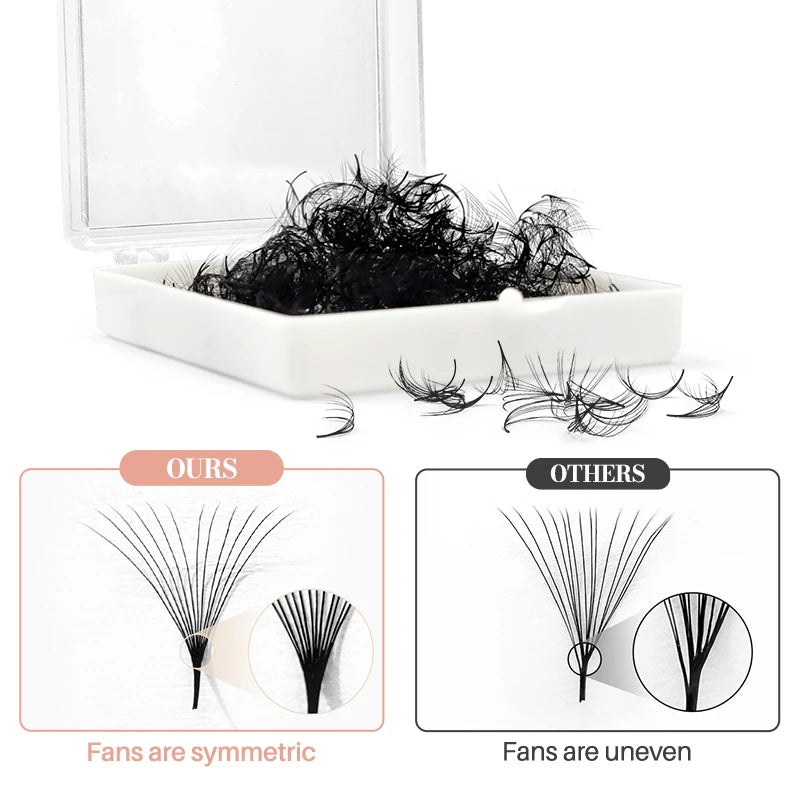 500 Premade Loose Lashes Pro Made Fans Cils Bouquets Prefaits Lash Fans Pre Made Volume Fans Eyelash Extension Promade Fans
