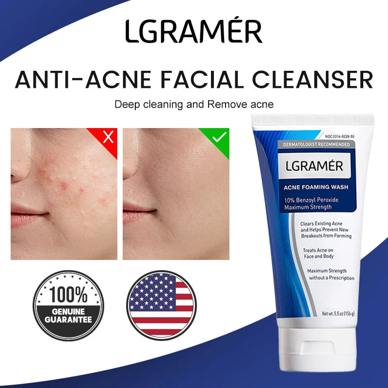 Cleansing Facial Cleanser Deep Cleansing Anti Acne Oil Control Blackhead Remover Shrink Pores Treatment Moisturizing Face Wash