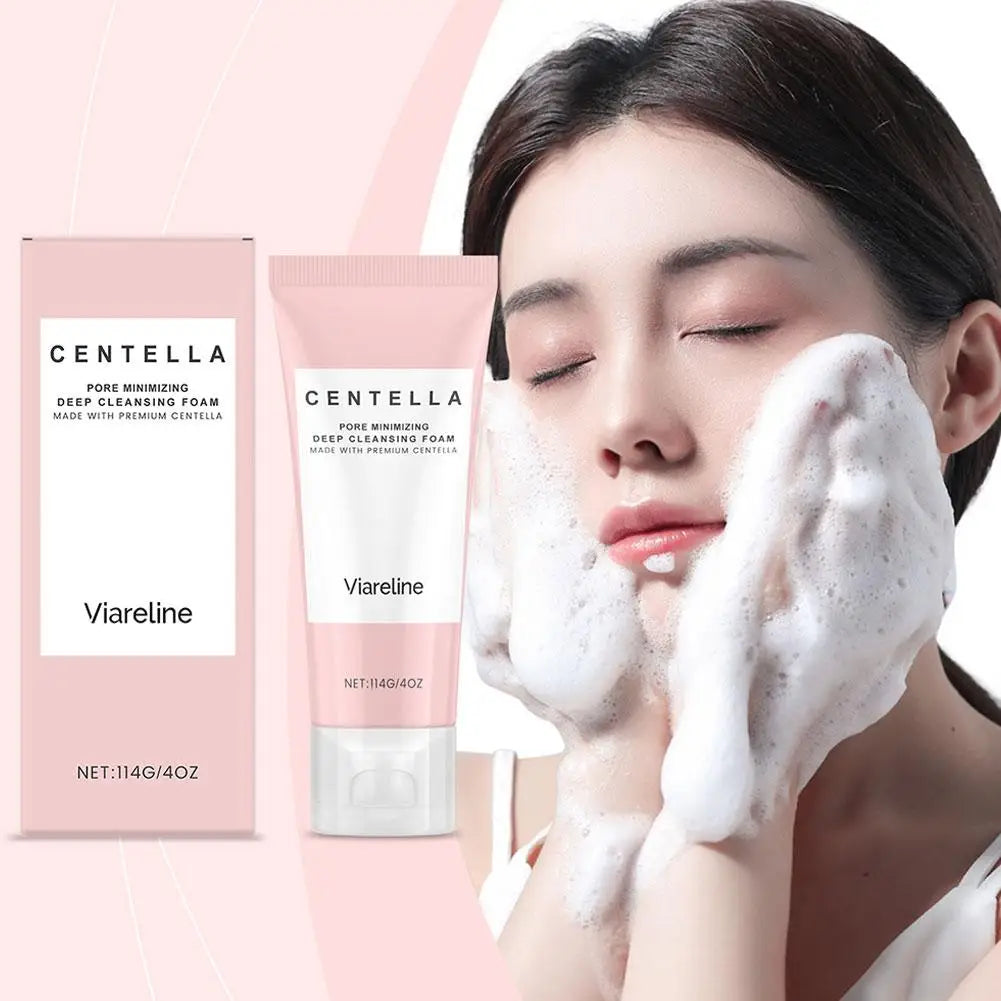 Centella Pore Minimizing Facial Cleanser - Deep Cleansing, Oil Control, Gentle Exfoliating, Soothing, Repairs Barrier, Skin Care