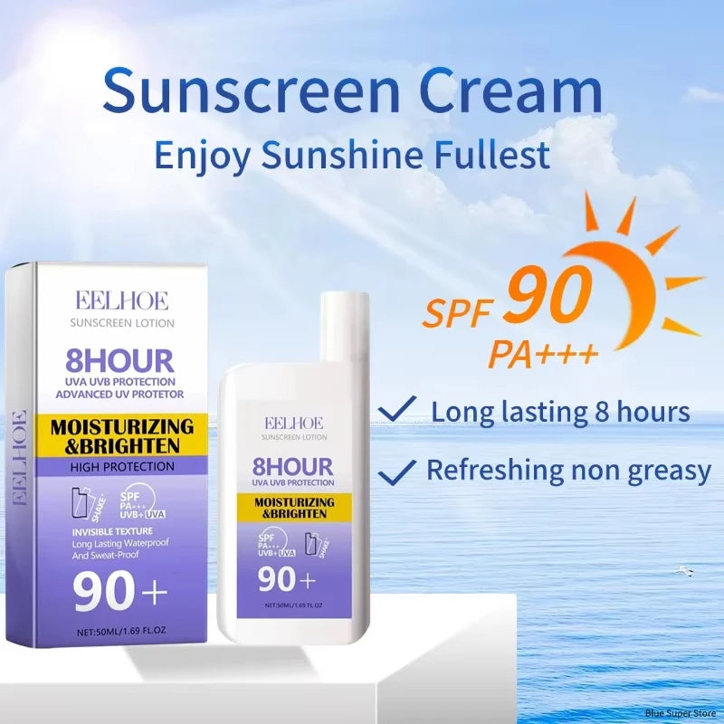 Sunscreen Cream Spf 90+ UV Protective Sunburn Repairing Cream Sun Block Isolation Lotion Moisturizing Oil-Control Face Body Care