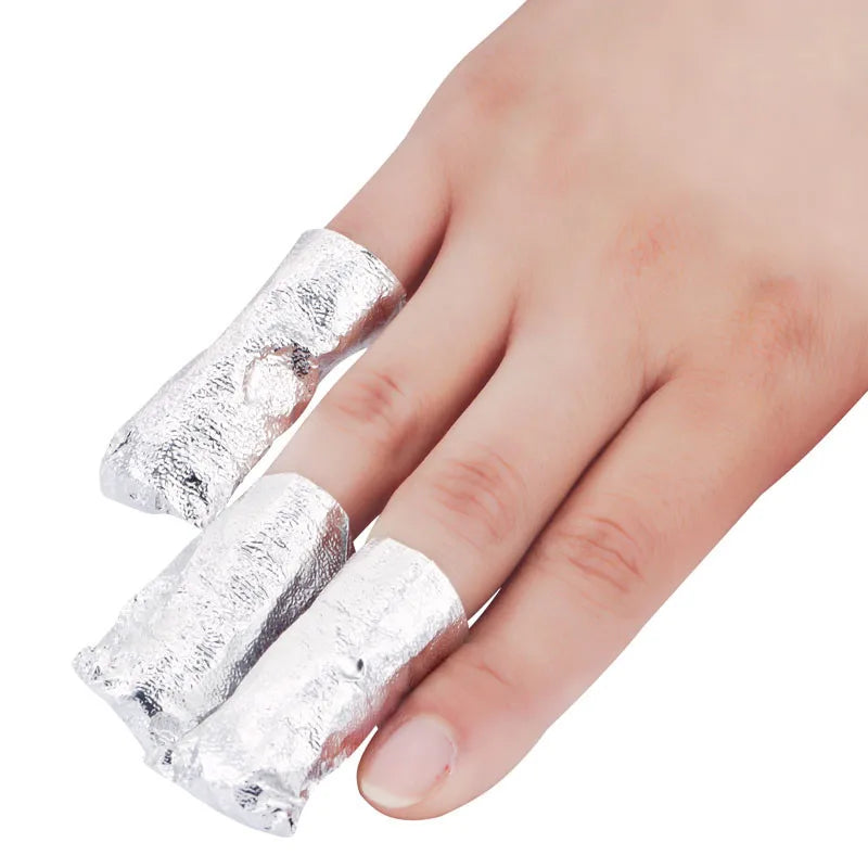 100Pcs/Box Aluminium Foil Quick Gel Polish Remover Pads Nail Art Soak Off Polish Nail Removal Wraps Nail Towel Manicure Tool 