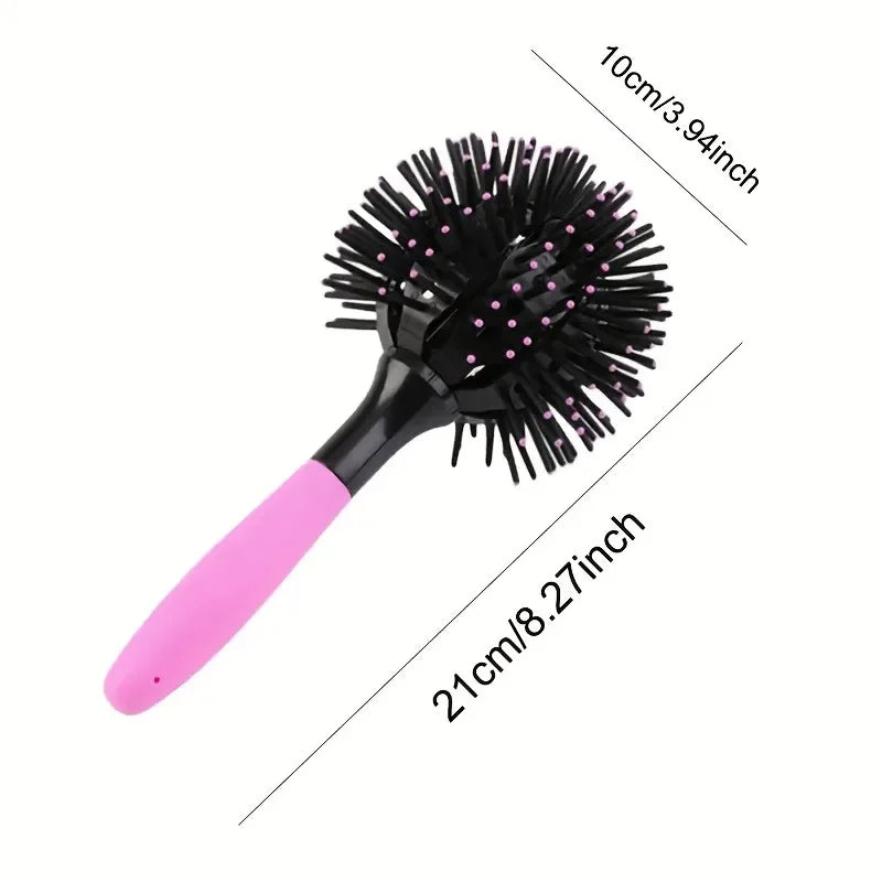 1/2pcs 3D Round Curling Brush Spherical Curl Massage Comb 360° Knotting Curler Comb Home DIY Hair Styling Tools Salon