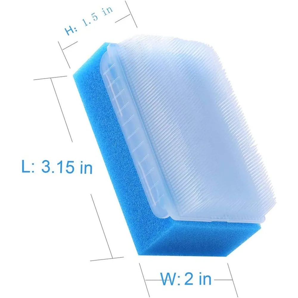 Multipurpose 2-in-1 Brush & Sponge for Bathing, Sensory Therapy, Surgical Scrub, Cradle Cap & Nail Cleaning (6 Pack)