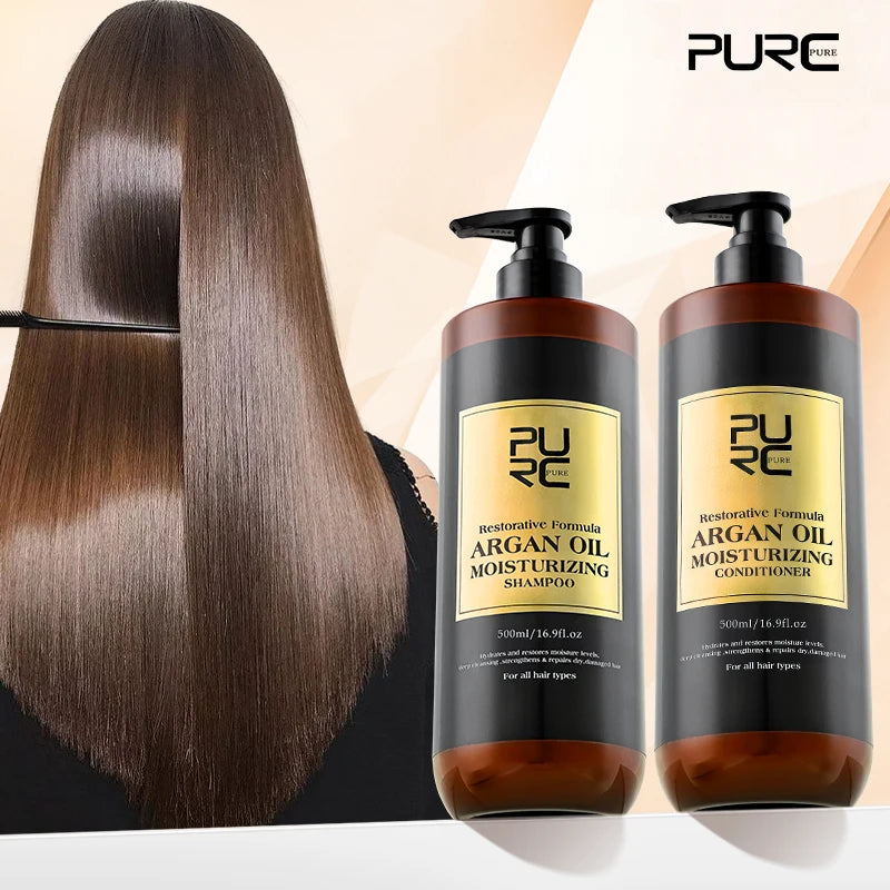PURC Morocco Set Serum Smoothing Shampoo Conditioner And Repair Hair Mask Anti Dandruff Scalp Anti-Itch Hair Care Products Kit