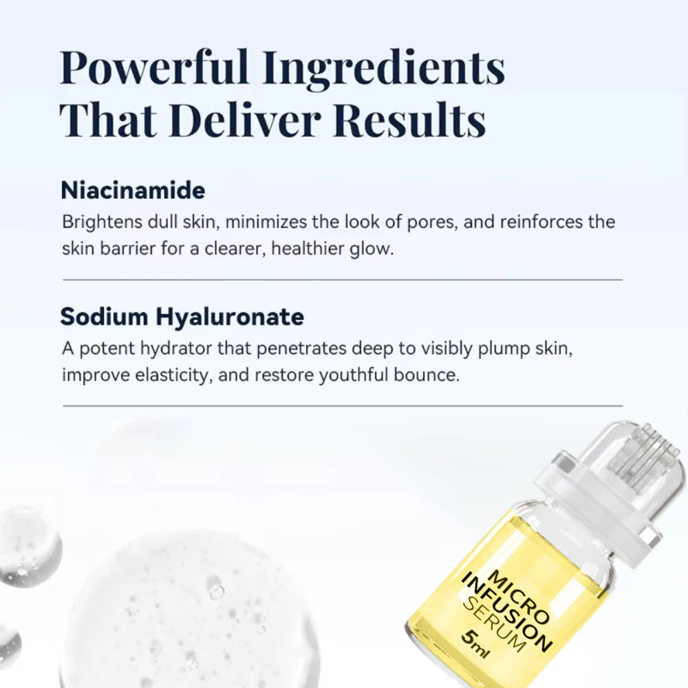 Korean Micro Molecule Serum Kit Collagen & Hyaluronic Acid Anti-Aging Anti-Wrinkle Firming Hydrating Pore Minimizer