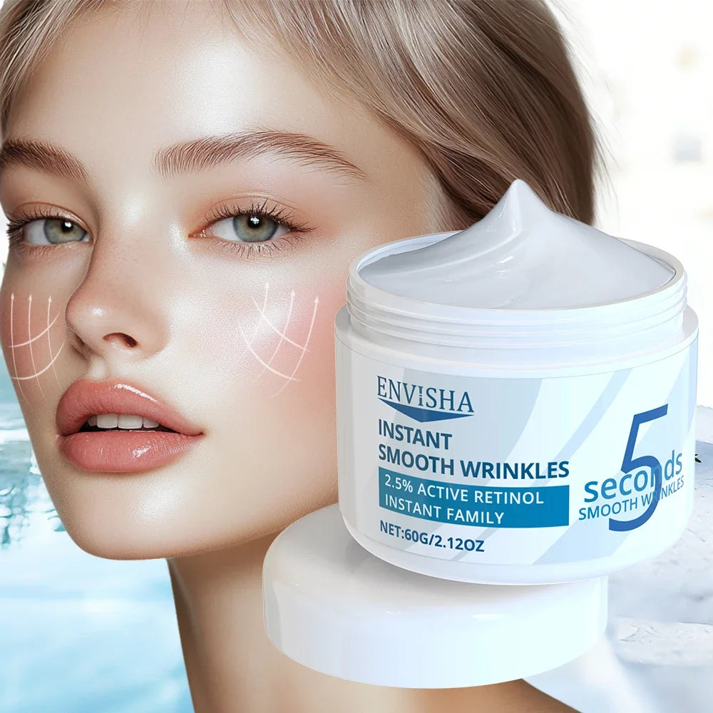 5 Seconds Retinol Anti-Wrinkle Cream Instant Line Fade Firming Face Fine Skin Smoothing Moisturizing Care Lifting Beauty Health