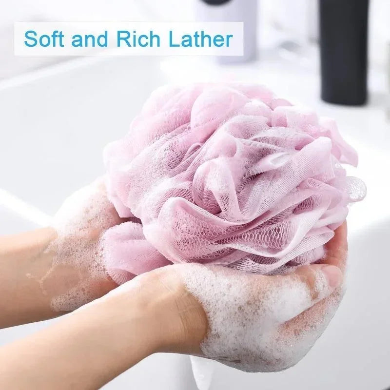 1PC Large Bath Ball Rich Bubble Bath Towel Scrubber Body Cleaning Mesh Shower Wash Sponge Bathroom Accessories