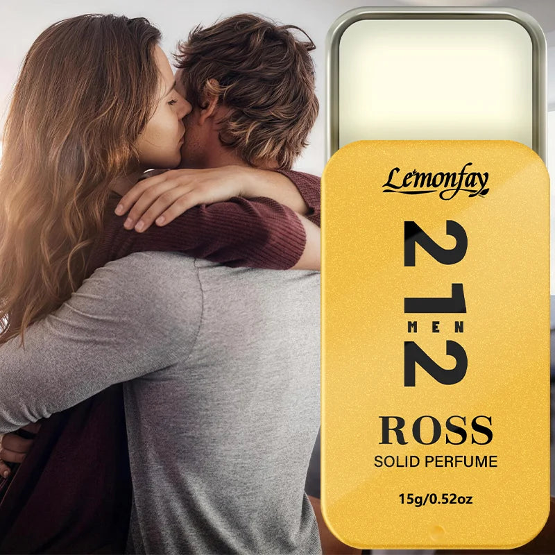 Lemonfay 212 Men Ross Solid Perfume - 15g Long-Lasting Portable Pocket Cologne for Men, Travel-Size Fragrance Balm