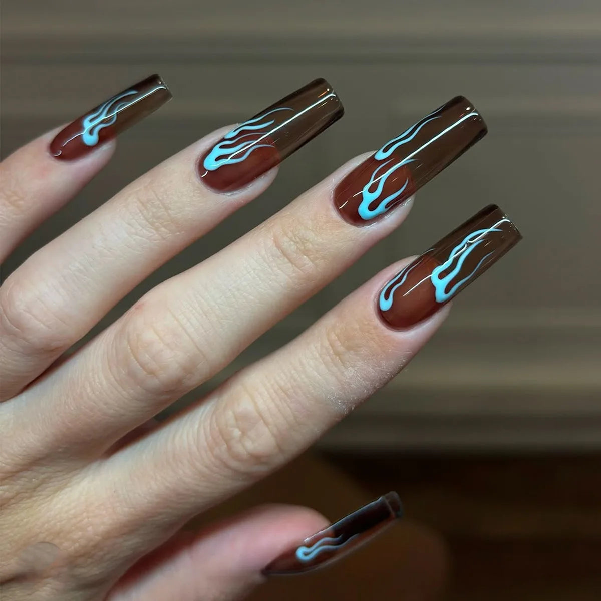 24pcs Halloween Dark Scrub Fake Nails Press on Nails Wearable y2k Nails Super Long Pointy Nails 3D Black Snake False Nails Tip