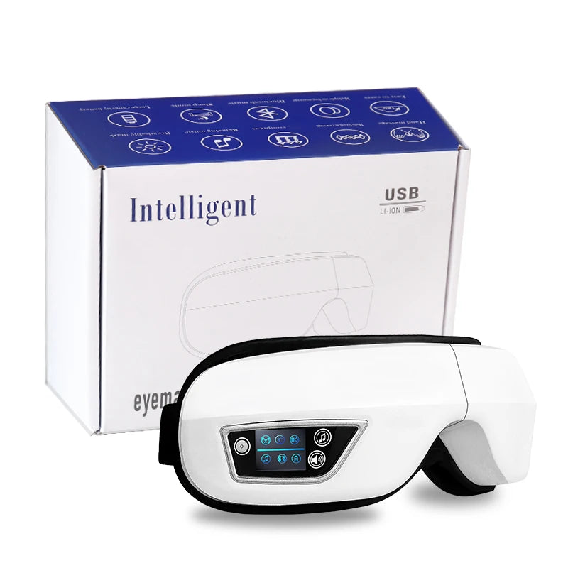 Eye Massager Folding Vibration Airbag Eye Mask Compress Eye Care Instrument Music Eye Massage Glasses Eye Relax Fatigue Device
