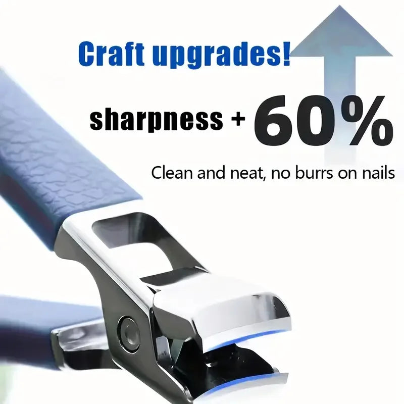 2023 New Stainless Steel Nail Toenails Clippers Cutter With Anti-Splash Cover Sharp Trimmer Pedicure Care Professional Nail File