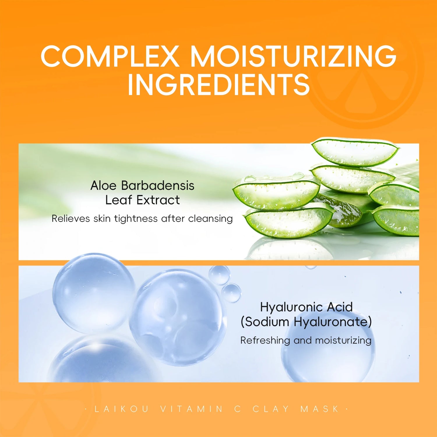 LAIKOU Vitamin C Clay Mask Clarify & Smooth Balance Skin Tone Cleansing Mud Mask