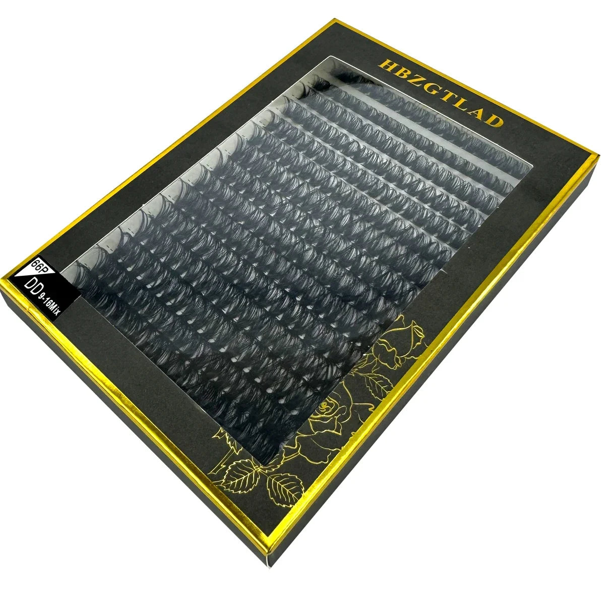 320fans DD Curl Lash Extension Thick Eyelash Extension 9-16mm 3D Fluffy Lash Clusters 30D/66D/80D Wispy Individual Eyelashes DIY