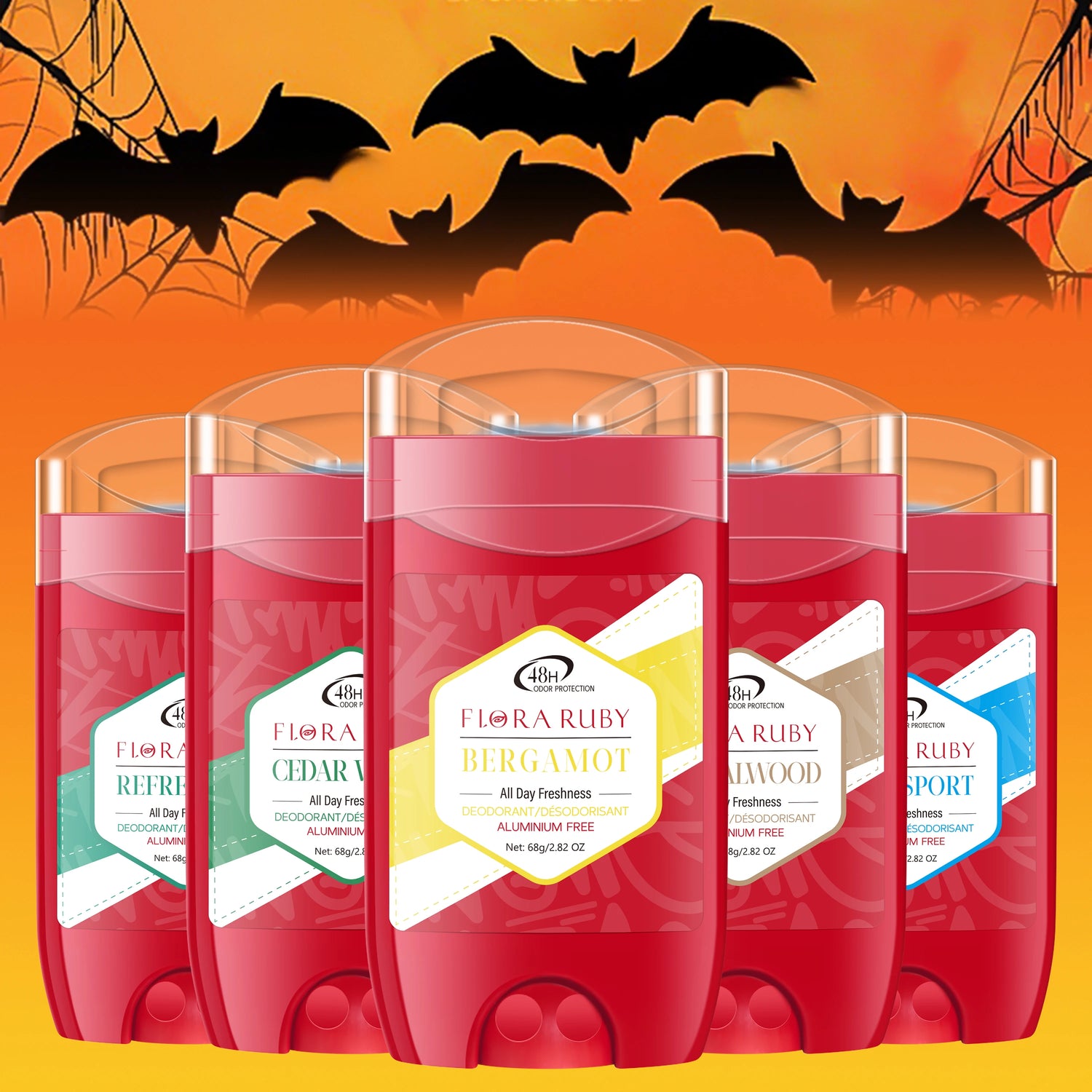 Aluminum-Free Deodorant Fragrance Deodorant Stick for Halloween Deodorant Stick 48-Hour Refreshing and Moisturizing