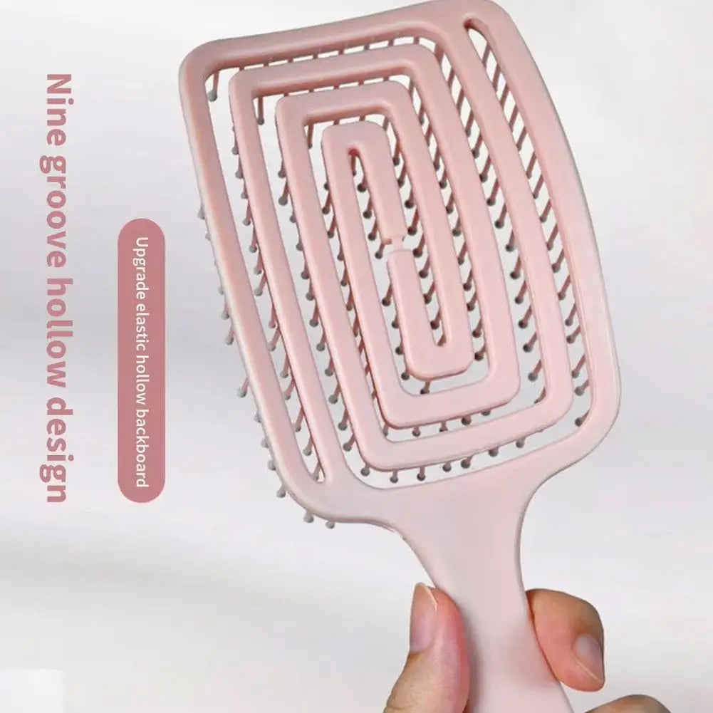 Square Hollow Massage Comb Massage Meridians Scalp Hair Styling Adjuster Quick Blow Dry Massage Comb Household Salon Styling Too