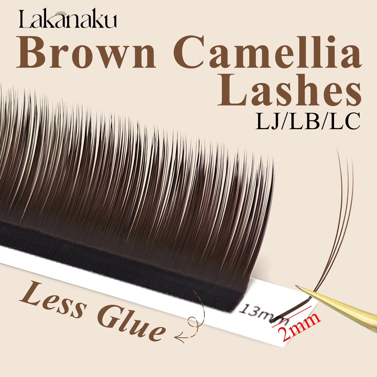 LAKANAKU Camellia Lash Extensions UJ/UB/UC/LJ/LB/LC Curl Multi Length Fluffy Individual Eyelash Extension