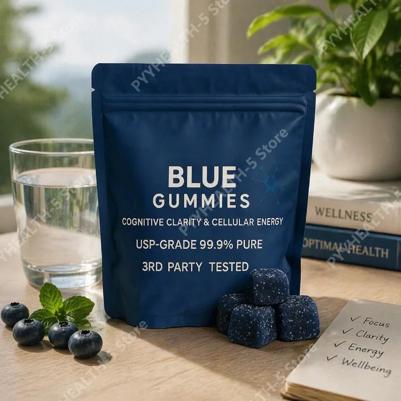 Gummy with Vitamins B2, B3 & C for For Cognitive Health & Natural Energy Lifted Mood, 99.9% Pure 30 Gummies(1Pc)
