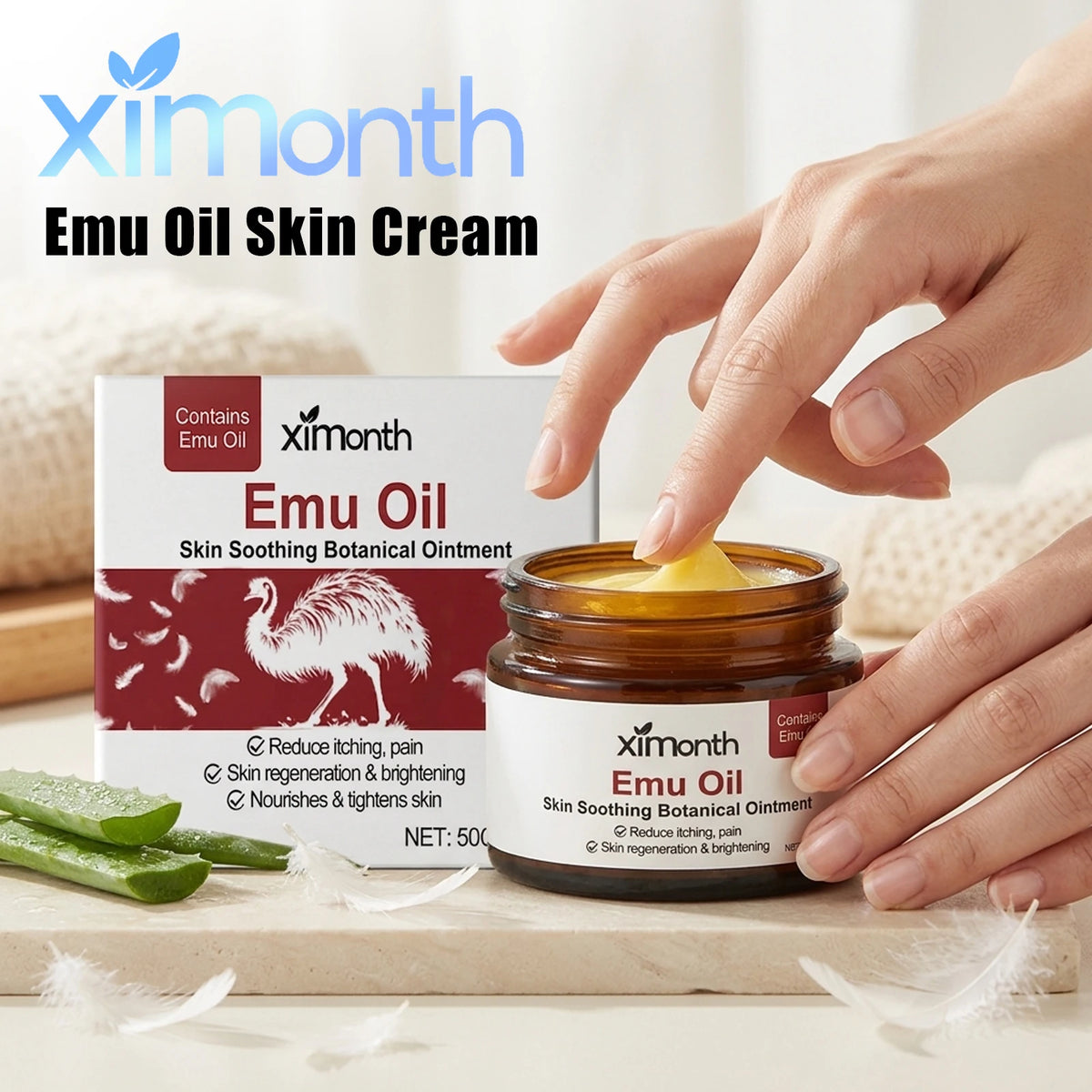 Ximonth Emu Oil Skin Cream Repair Rough Body Skin Nourish Enhance Skin Barrier Moisturize Gentle Effective Body Skin Care Creams