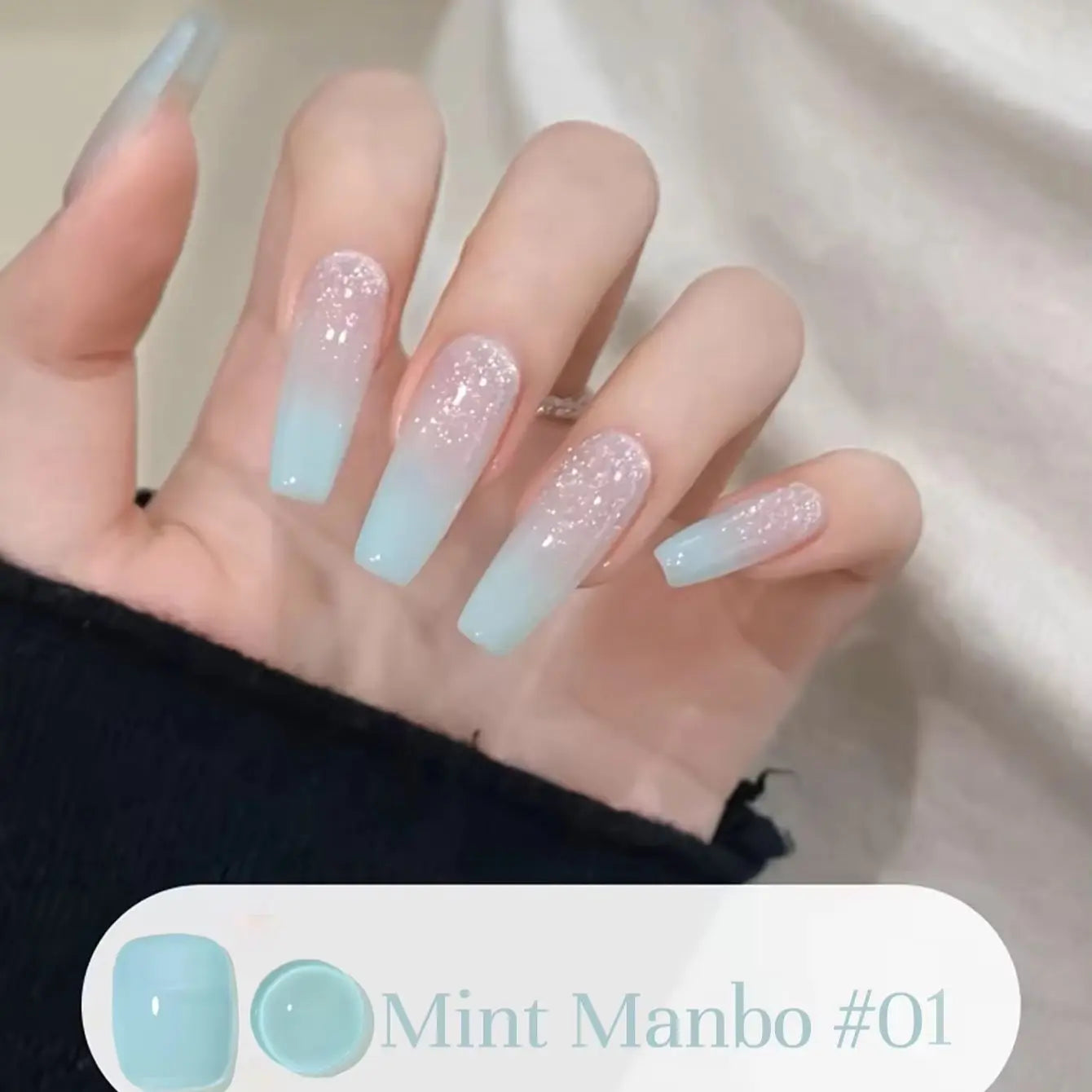 ZH 6-Color Summer Hot Selling Mint Mambo Gel Nail Polish 2025 New Ice Clear Milky Blue-green Series Gel Polish