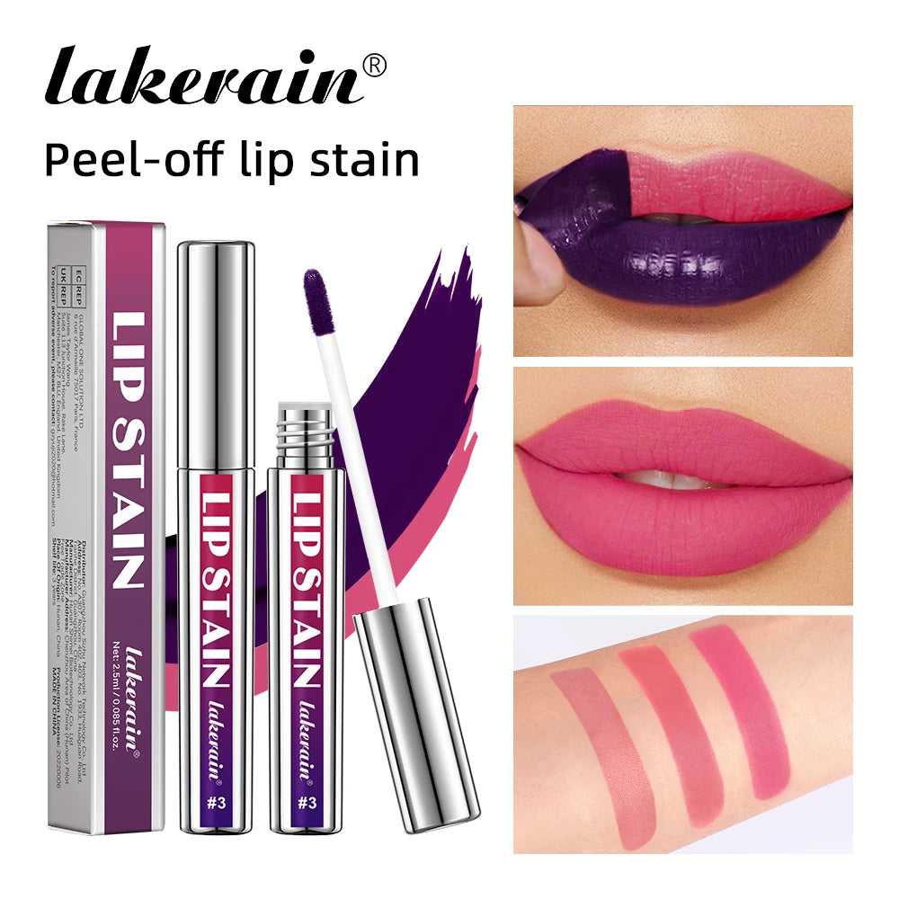 Peel Off Lip Stain Reveal Long Lasting Waterproof Pink Lip Tint Transfer Proof Non-stick Cup Natural Lip Stain Woman Cosmetics