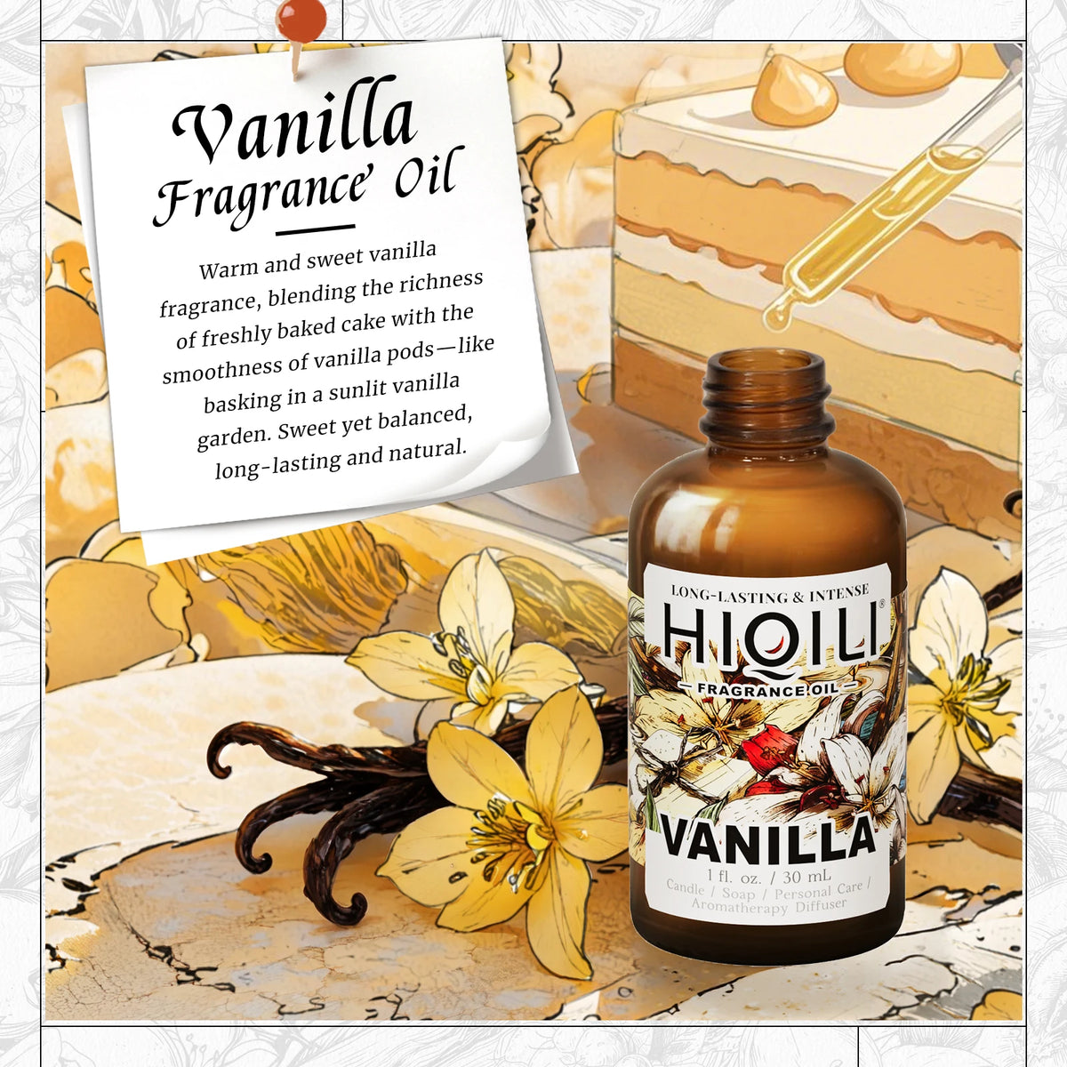 HIQILI New 30ml Fragrance Oil, 18 Fragrance Types To Choose From, DIY Candle, Humidifier for Fragrance Diffusion, Indoor Fragran