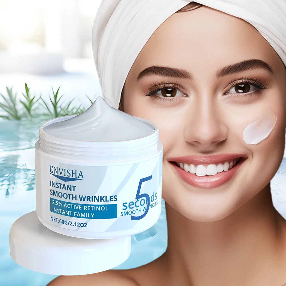 ENVISHA 5 Seconds Retinol Anti-Wrinkle Cream Instant Line Fade Firming Face Fine Skin Smoothing Moisturizing Care Lifting Beauty
