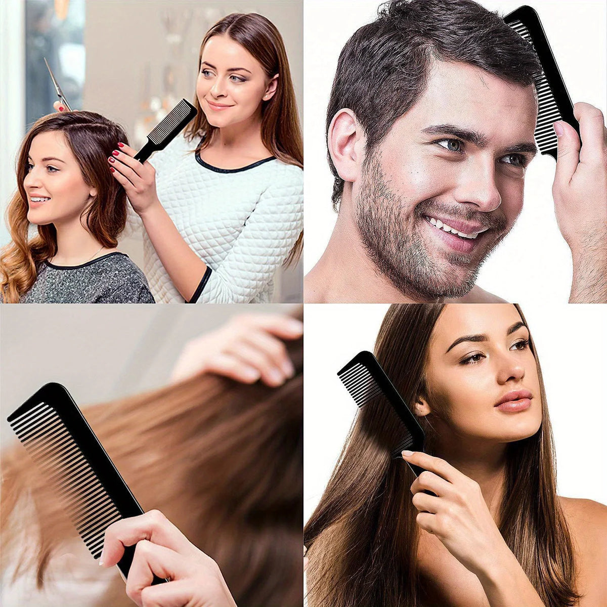 2Pcs professional haircut comb set high temperature resistant heavy-duty haircut comb ultra-thin teeth salon styling tools