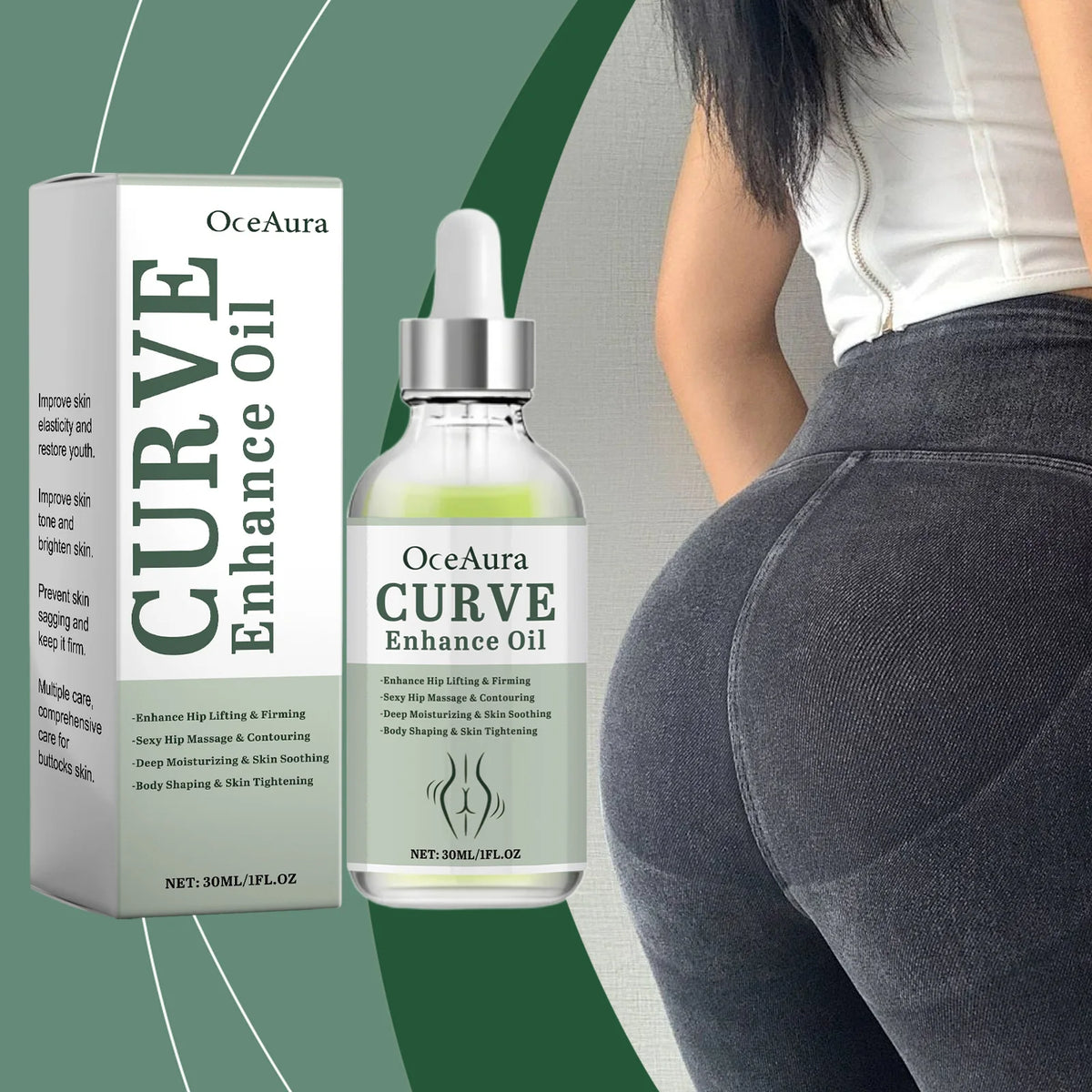 Hip Firm Enlarge Essence Oil Plump Sexy High Buttock Big Ass Moisturize Soft Improve Sag Flat Enhance Hip Elasticity Essence Oil