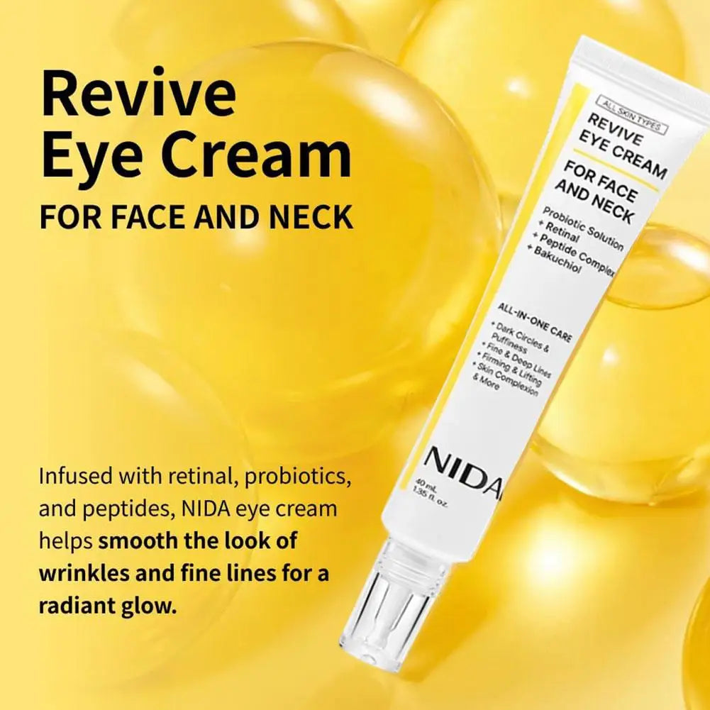 NIDA Moisturizing Cream+Sunscreen SPF 50 Cream Centella+Retinal Peptide Eye Cream Hyaluronic Acid Collagen Fine Lines Wrinkles