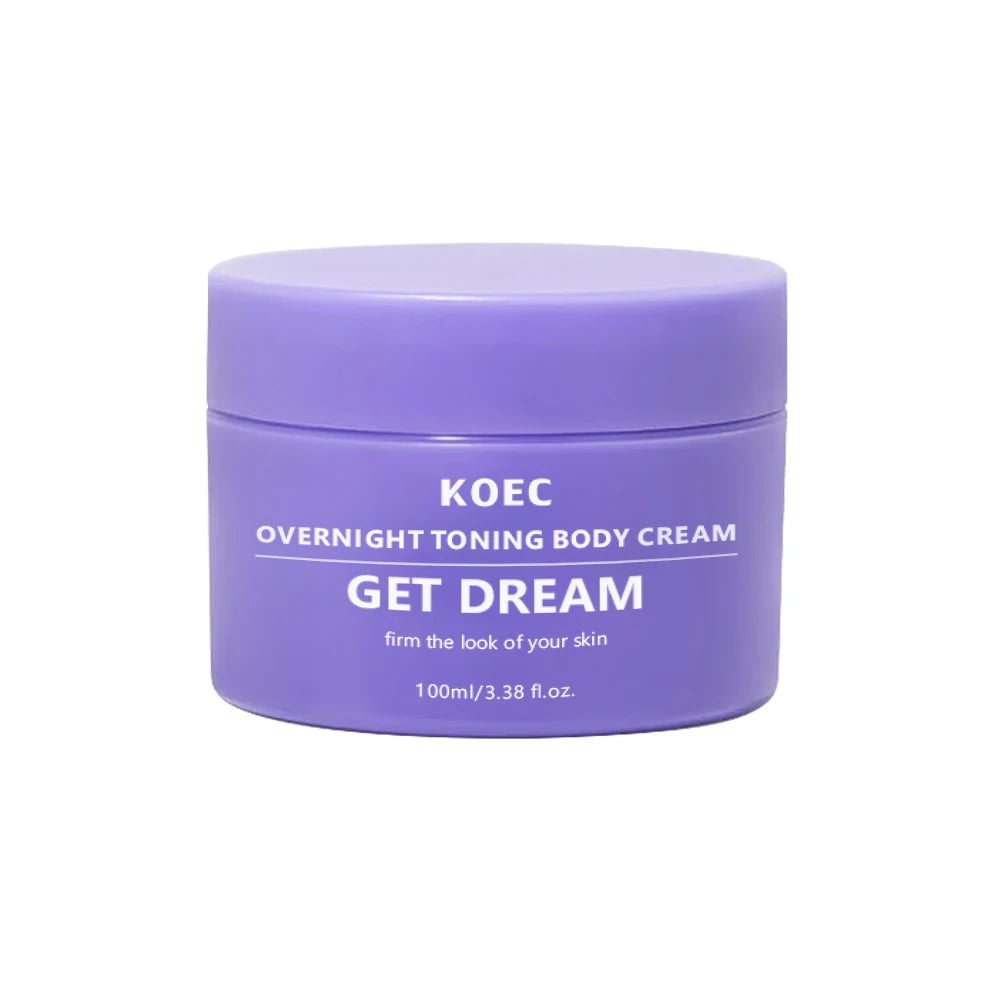 KOEC Overnight Toning Body Cream, Collagen Infused Firming Moisturizing Body Lotion, Deep Hydrating Night Skin Care Cream, Helps Tighten Skin Appearance, Reduce Roughness, Smooth and Refine Skin Texture for Soft Glowing Body