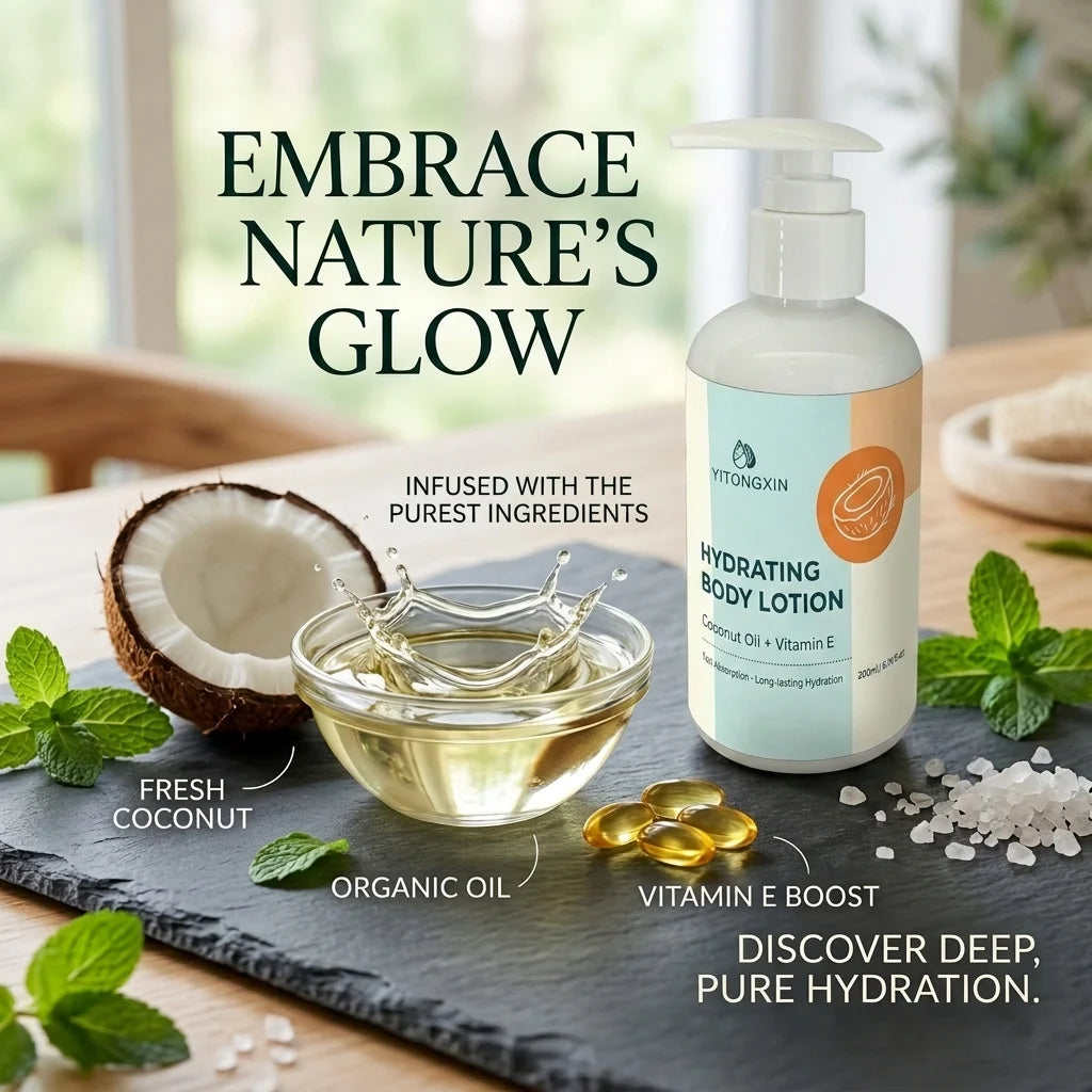 200ml Coconut & Vitamin E Body Lotion Morning Ritual Style Ultra-Creamy Fast-Absorbing Non-Greasy Long-Lasting Glow Daily Care