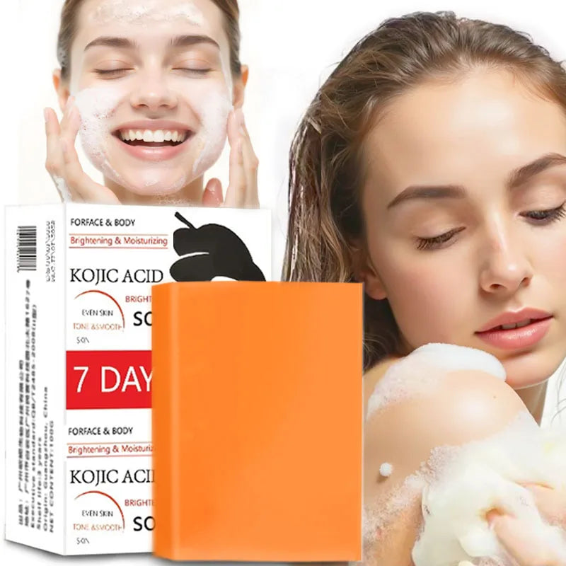 Kojic Acid Soap For Face And Body Bath More Radiant Gentle Cleansing Soap For Women Create a more even-looking Light Beige