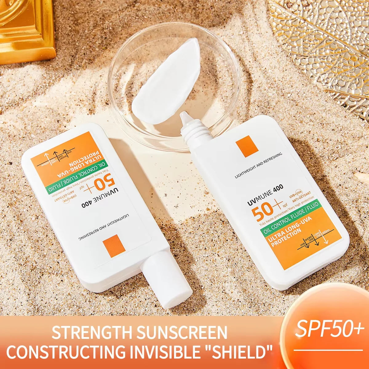 Natural Seaside Vacation Waterproof Sunscreen Post Sun Repair and Soothing Lotion Outdoor High Protection Sunscreen Cream