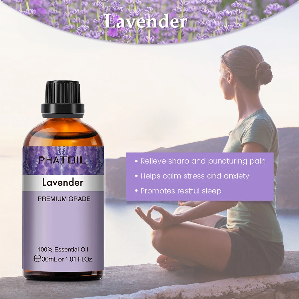 3pcs Kit Essential Oils Set for Perfume Candles Soap Making Spa Massage Oil Lavender Frankincense Sandalwood 10ml Essentials Oil