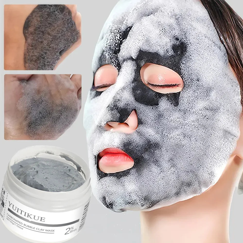 YUITIKUE Carbonated Bubble Clay Mask 50g, Deep Cleansing, Hydrating & Purifying, Pore Care, Facial Treatment