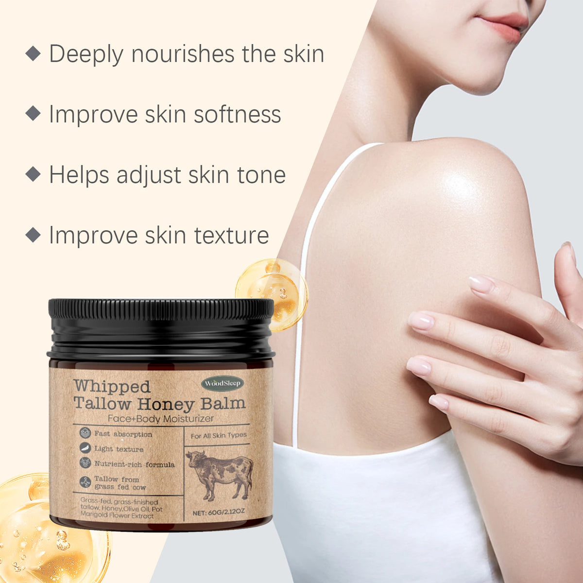 Woodsleep Moisturizing Cream For Face Body Whitening Brightening Fades Fine Lines Wrinkle Remover Gentle Nourishing The Skin
