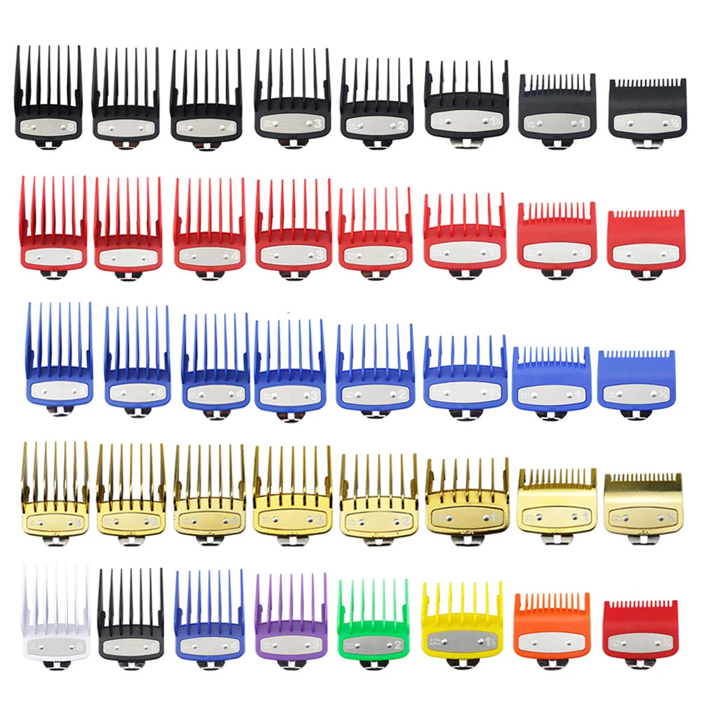 8pcs/10pcs universal hair clipper limit comb guide attachment set for wahl clippers hair clipper combs hair cutting guide comb